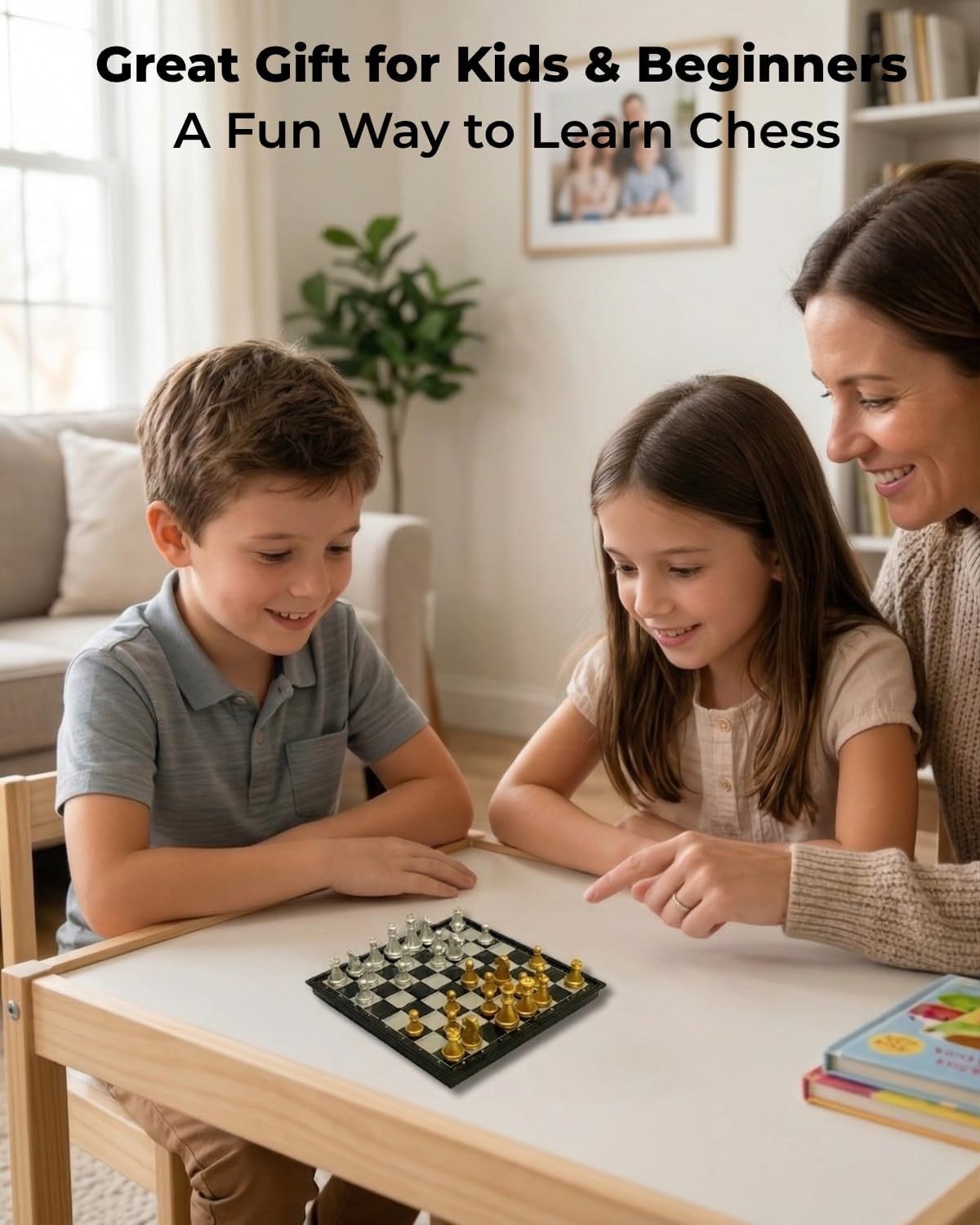 Travel Folding Magnetic Chess Set,9.8 In, 25 Cm,Folding And Portable Chess Board Games - Image 9